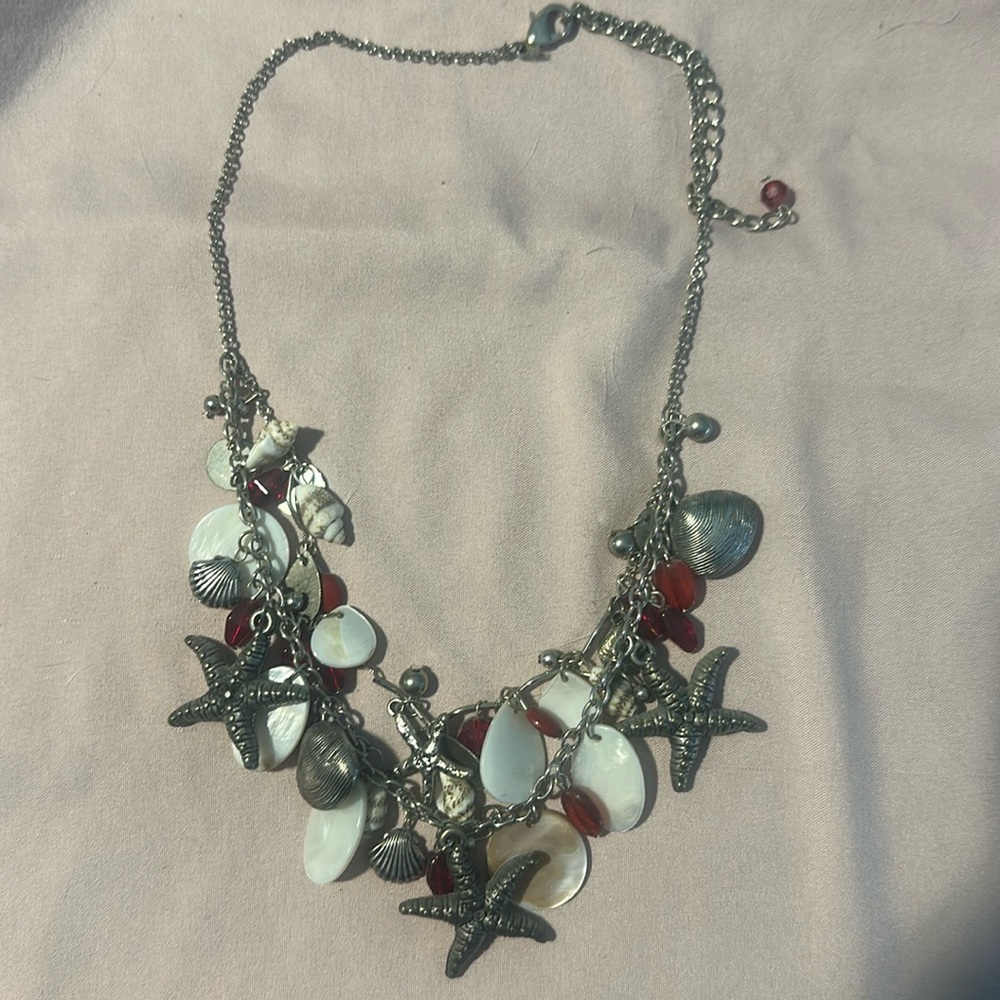 Shell charm necklace